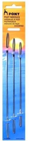 Aguja malla o filet surtidas Pony