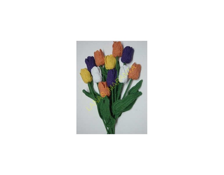 Fleur de tulipe au crochet